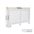 FATIVO High Radiator Cover Wood Cabinet: Internal Height 91cm White Heater Cover, Horizontal/Vertical Slats Radiator Cover Option