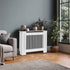 FATIVO High Radiator Cover Wood Cabinet: Internal Height 91cm White Heater Cover, Horizontal/Vertical Slats Radiator Cover Option