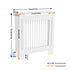 FATIVO High Radiator Cover Wood Cabinet: Internal Height 91cm White Heater Cover, Horizontal/Vertical Slats Radiator Cover Option