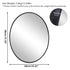 New Release Vertical Black Oval Wall Mirror Aluminum Frame Wall-mounted Hanging Mirror