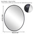 New Release Vertical Black Oval Wall Mirror Aluminum Frame Wall-mounted Hanging Mirror