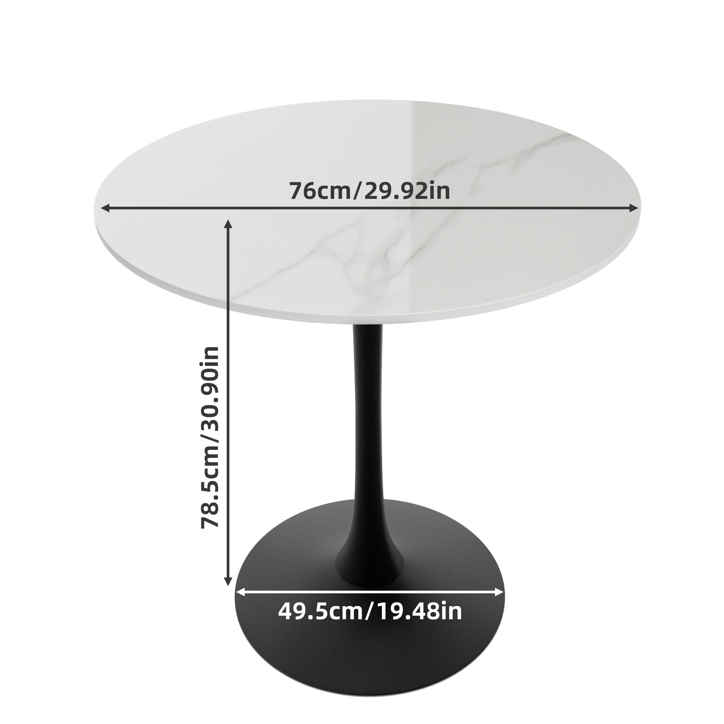 Sintered Stone Round Dining Table Kitchen Table Pedestal Base