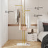 Gold Metal Coat Rack with 5 Smooth Hooks, Free Standing Clothes Stand