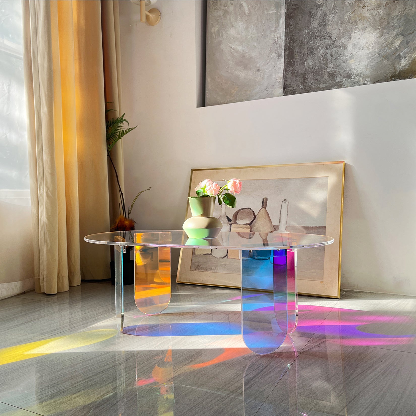 Acrylic End Table For Living Room