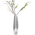 28” Tall Crushed Diamond Mirrored Flower Vase Crystal Silver Floor Flower Vase