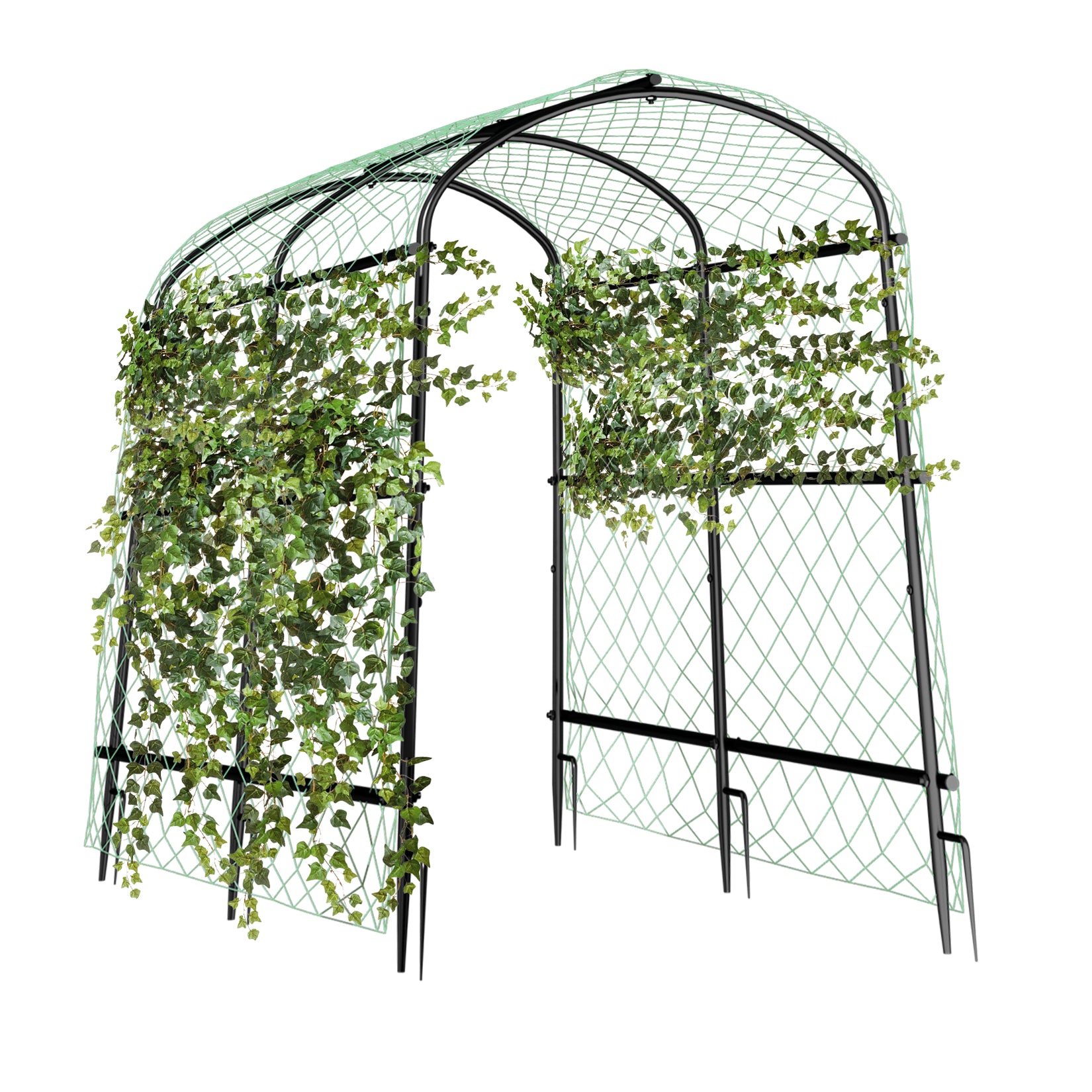 U-shaped Cucumber Trellis Garden Trellis for Climbing Plants with Nylon Netting