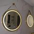Illuminated Bathroom Mirror with Hanging Rope - Touch Control, Color-changing