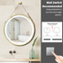 Illuminated Bathroom Mirror with Hanging Rope - Touch Control, Color-changing
