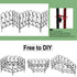 5Panels Decorative Garden Fence Coated Metal Wire Fencing Barrier for Backyards, Paths