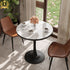 Leisure Dining Table: Round Dining Table No Chairs Sintered Stone Kitchen Coffee Table Pedestal Base