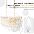 Rectangular Crystal Chandelier Pendant Lamp Light Fixtures w/ Raindrop Crystal