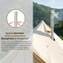 Wood Burning Sauna Stove Kit: 2 in 1 Portable Stainless Steel Heater Tent Stove for Outdoor Tents, Outdoor Sauna Hot Tent Stove with Chimney Pipes