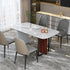 63” Rectangular Dining Table Only Kitchen Table Seats 4-6 People w/ Sintered Stone Tempered Glass-top