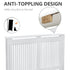 FATIVO High Radiator Cover Wood Cabinet: Internal Height 91cm White Heater Cover, Horizontal/Vertical Slats Radiator Cover Option