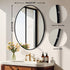 New Release Vertical Black Oval Wall Mirror Aluminum Frame Wall-mounted Hanging Mirror