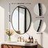 New Release Vertical Black Oval Wall Mirror Aluminum Frame Wall-mounted Hanging Mirror