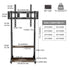 Industrial Rolling TV Floor Stand for 40-100” LCD Screens Height Adjustable TV Cart Mount