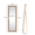 Full Length Mirror with Stand Wood Frame Wall Hanging/ Standing Dressing Mirror