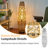 Rustic Boho Hand-Woven Corner Floor Lamp Free Standing Night Light with Led Light Bar