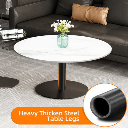 Set Of 2 Round Coffee Side Table Set, Two Packages Shippment