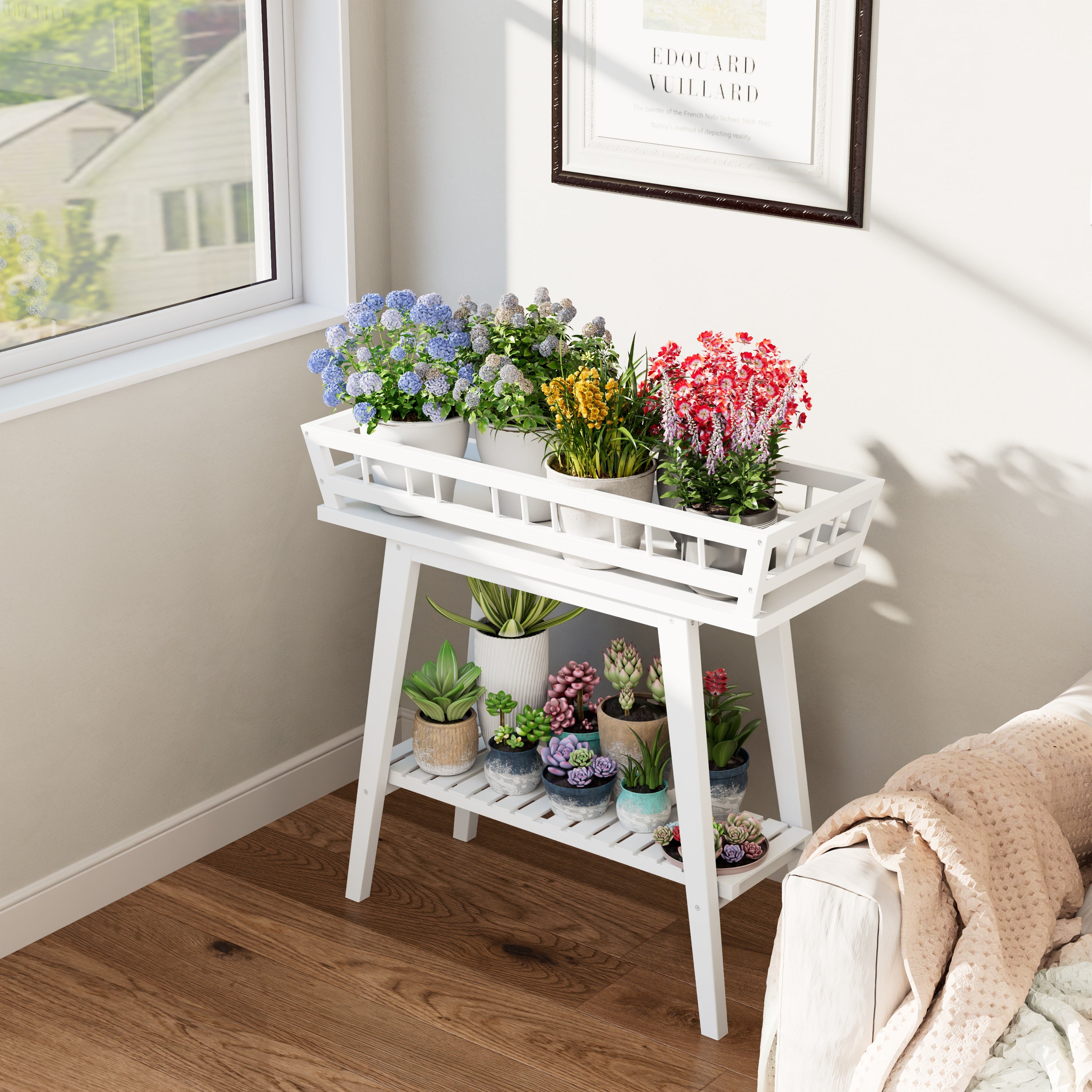 Modern Minimalist Garden Plant Shelf