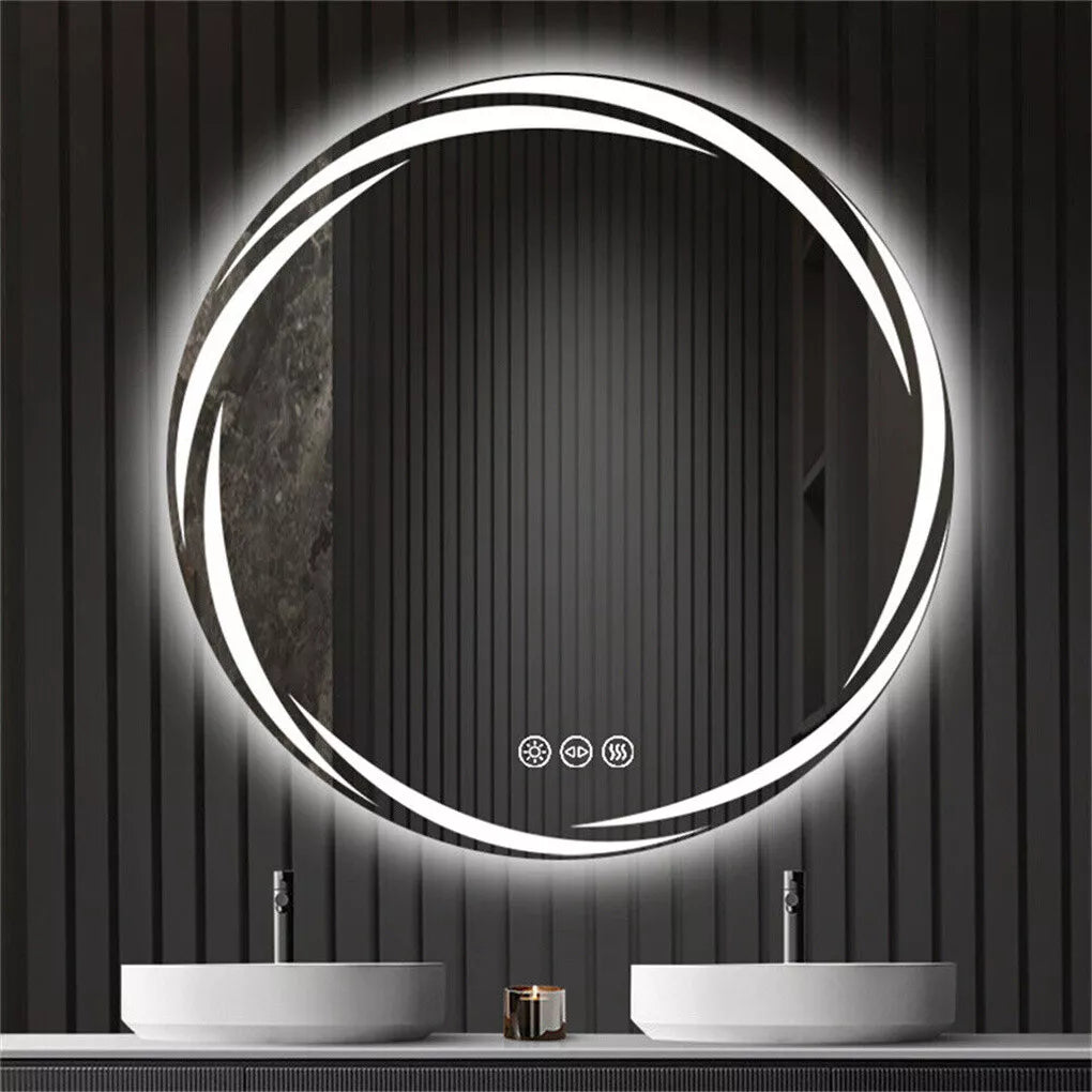 Round Backlit Smart LED Bathroom Mirror, CRI95