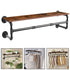 Metal Pipe Clothes Rack Wall Open Storage