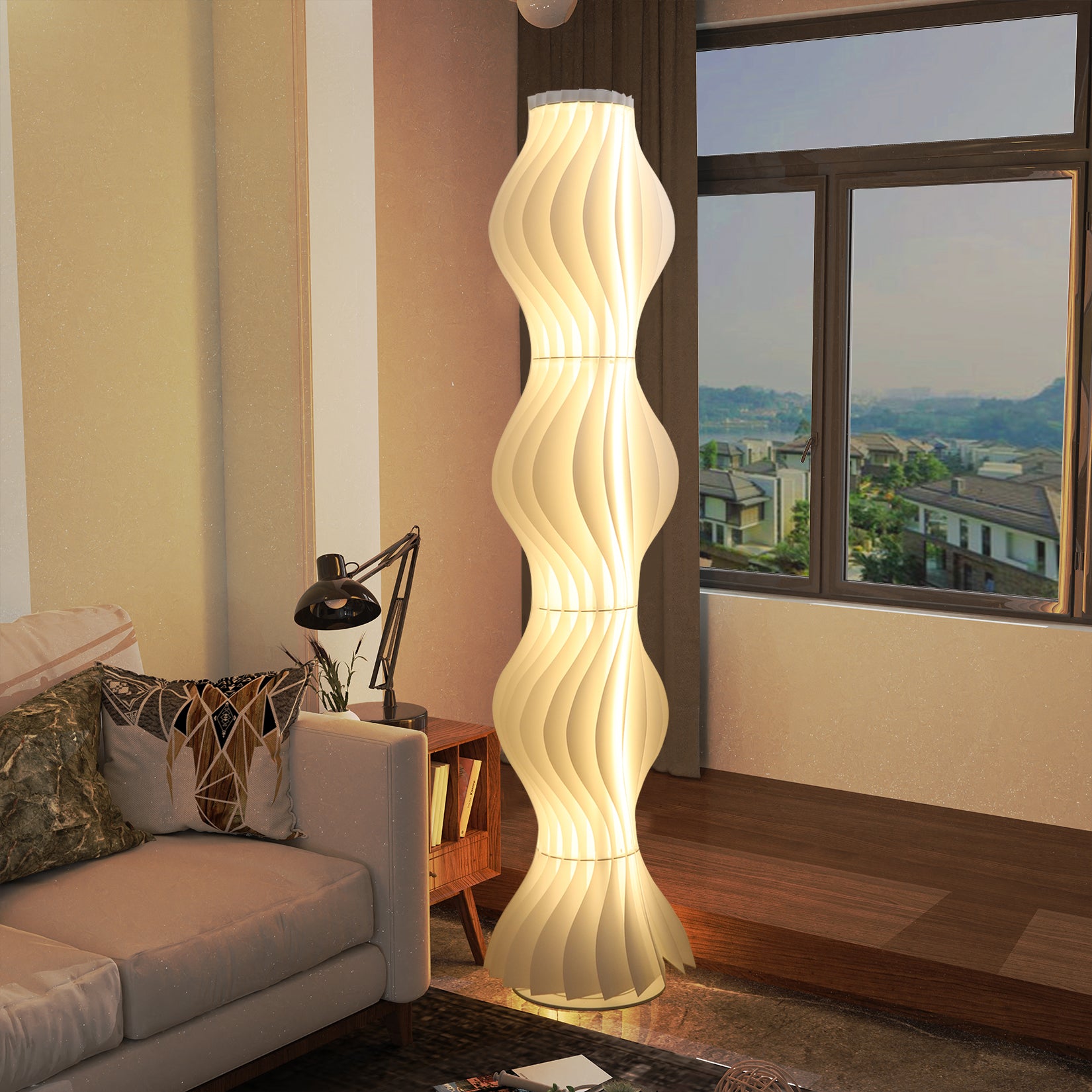 Art Tall Standing Floor Lamp Living Room Ambient Lights for Home