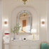 Arched-frame Wall Mirror with Crystal Crushed Diamond Inlay