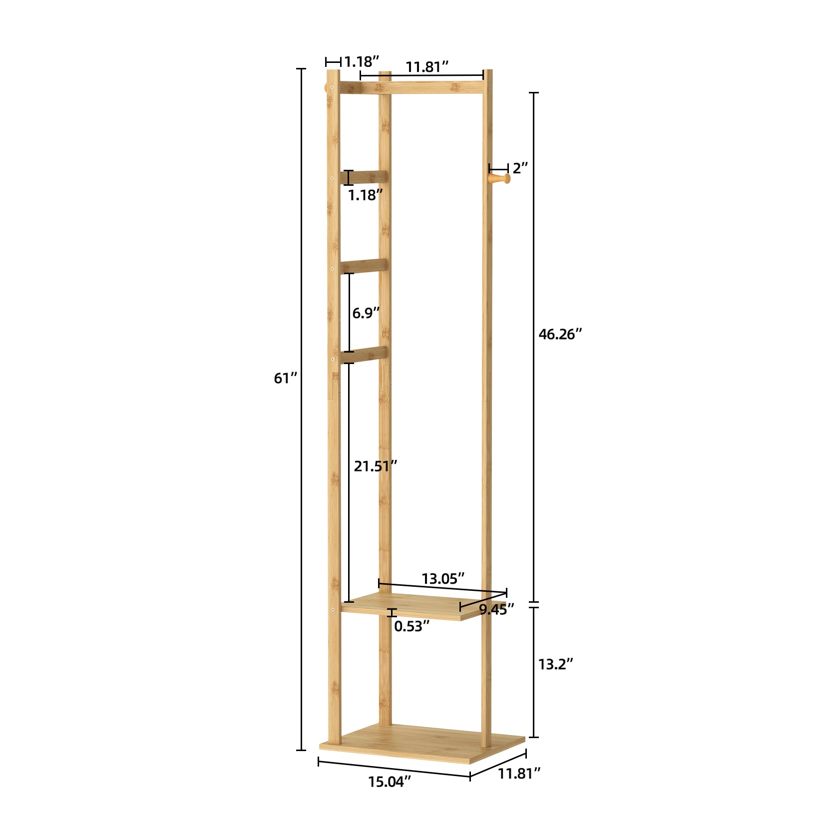 Bamboom Coat Rack Garment Stand