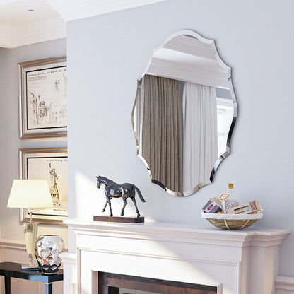Asymmetrical Irregular Wall Mirror for Fireplace