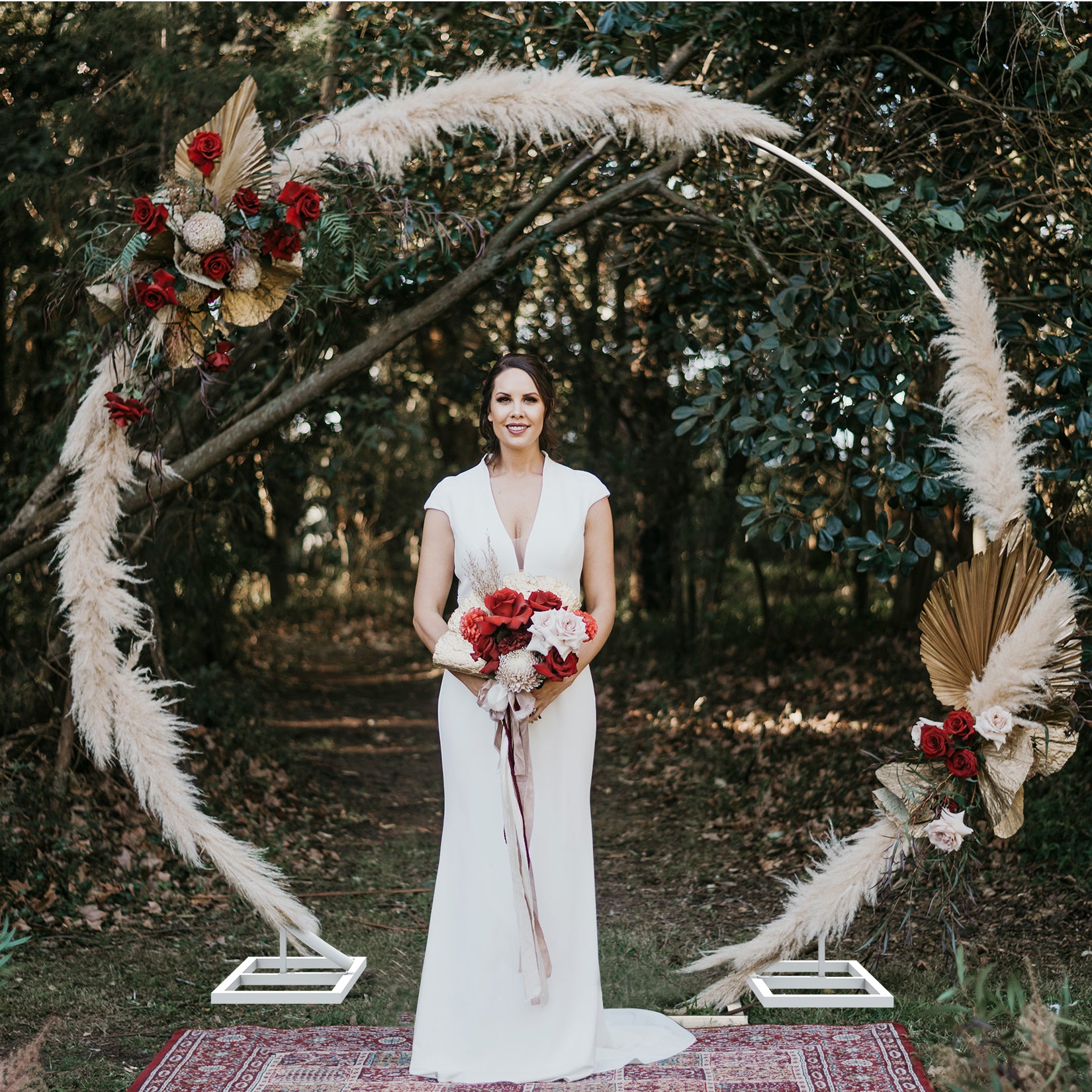 Round Circle Wedding Stand Metal Single Hoop