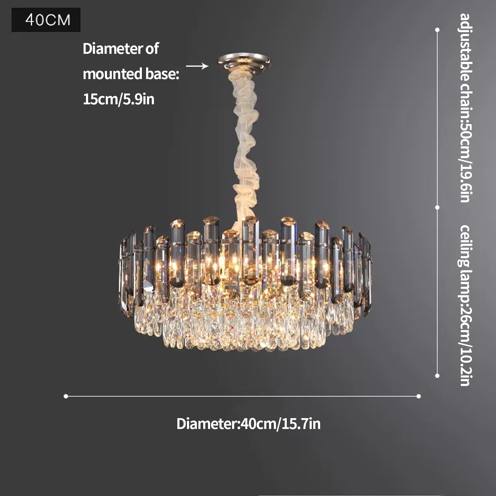 Shining Crystal Chandelier Ceiling Lamp