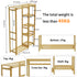 Functional Bamboo Garment Rack Stand w/ Storage Shelves