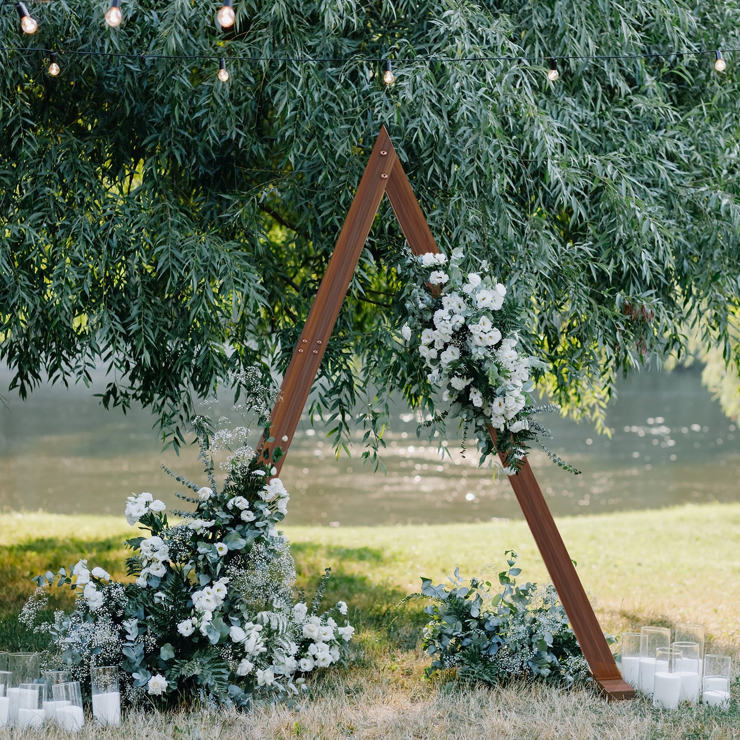 Wooden Wedding Arch Stand Triangle Base