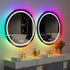 Round Led RGB Backlit Bathroom Mirror, Same as Amazon