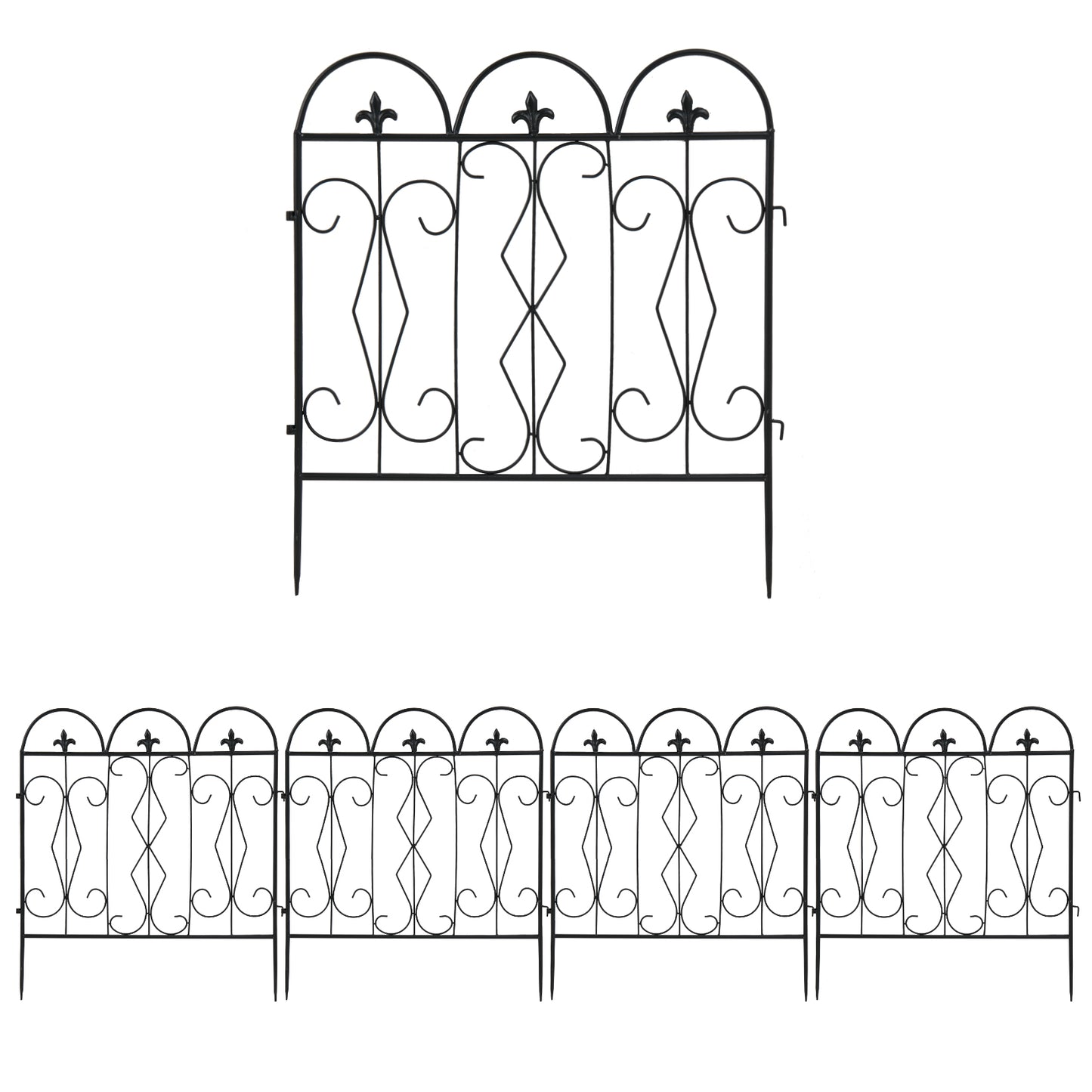 24x27.5" 5 Panels Garden Fences