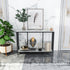 Modern Console Foyer Table w/ Metal Black Frame