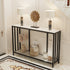 Modern Console Foyer Table w/ Metal Black Frame