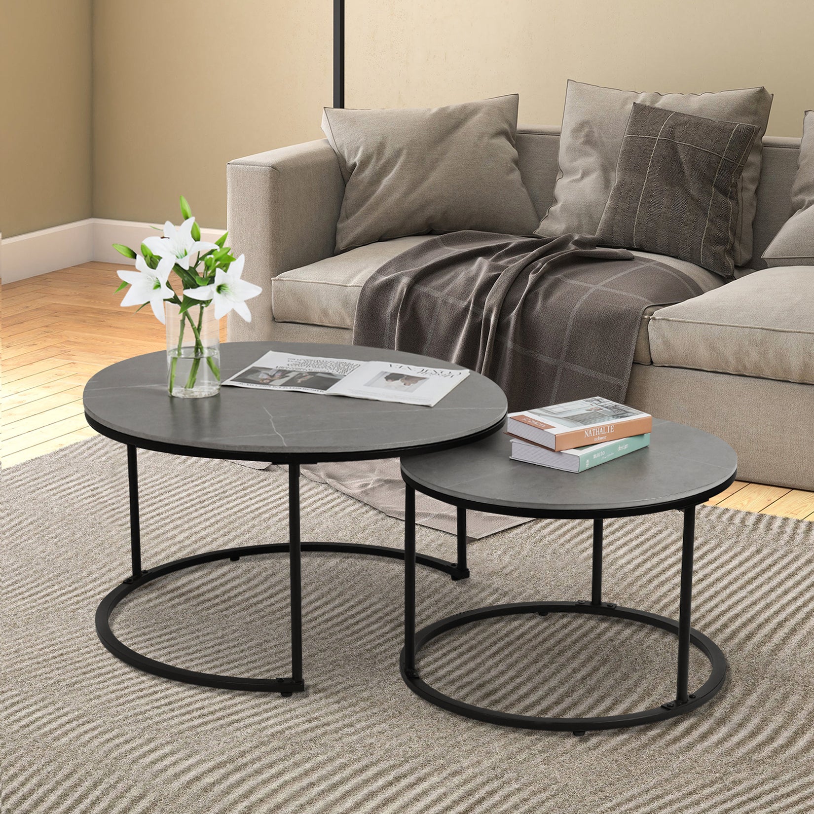 Nesting Center Coffee Tables Set