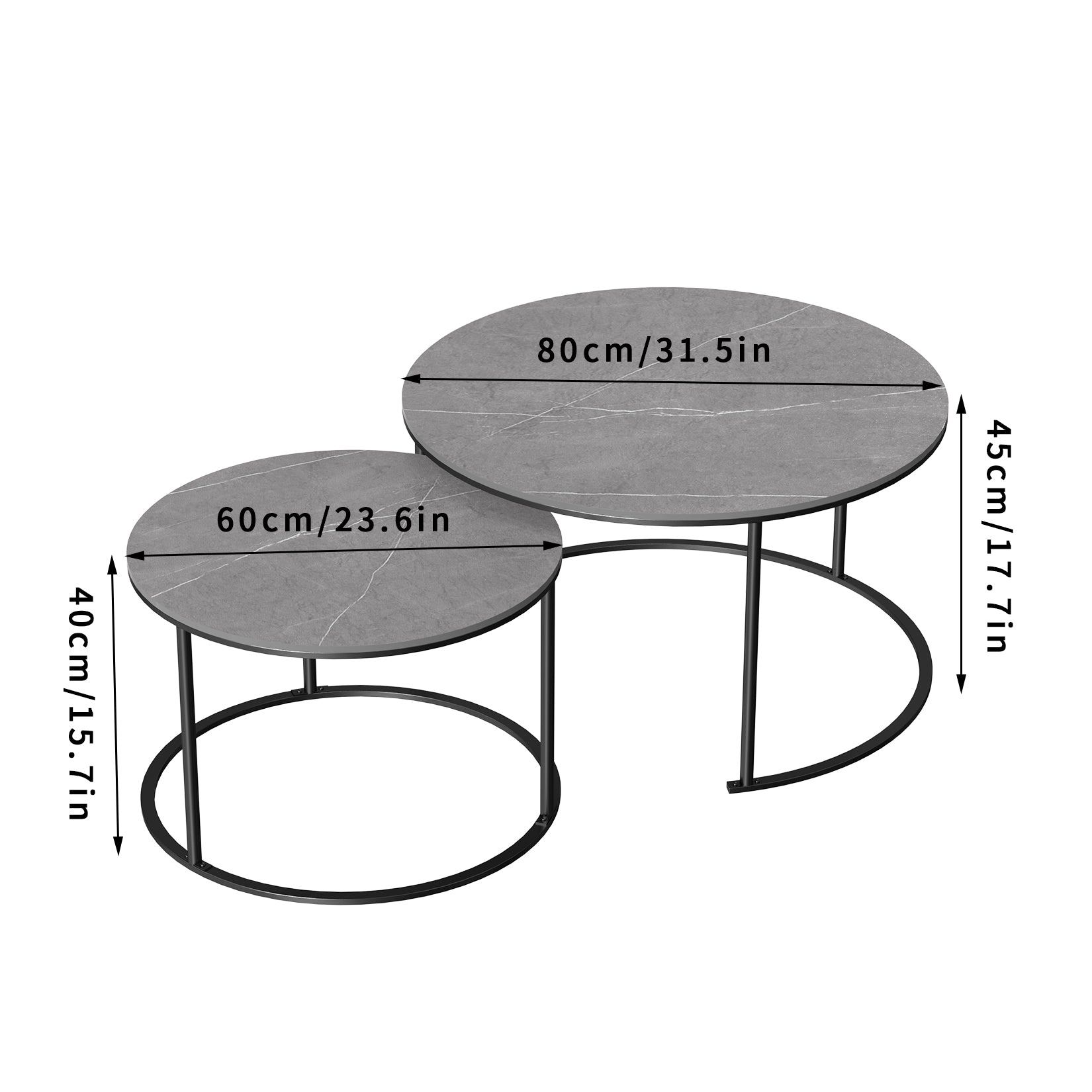 Nesting Center Coffee Tables Set