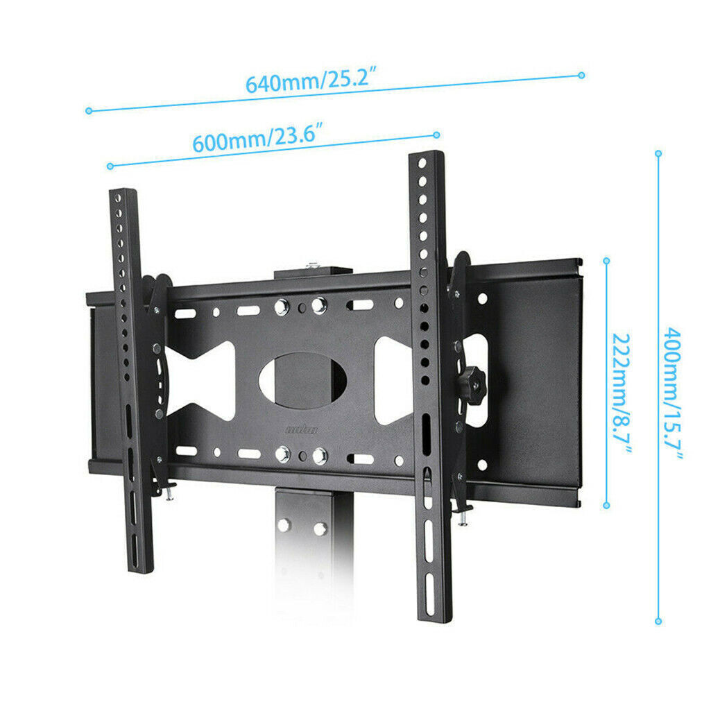 Floor TV Stand For 32"-65" w/ Swivel Bracket Cantilever & 2 Shelves