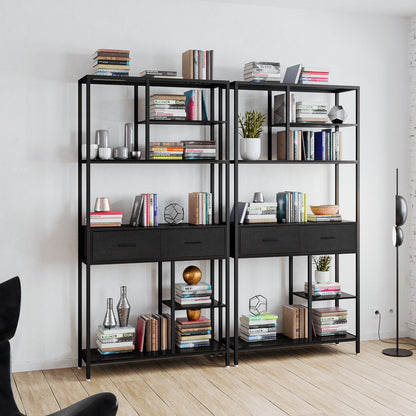 Tall Bookshelf with Drawers