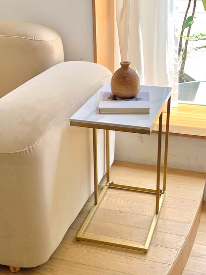 c-shaped side table