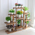 Carbonized Wooden Flower Rack Display Stand