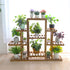 Carbonized Wooden Flower Rack Display Stand