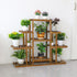 Carbonized Wooden Flower Rack Display Stand