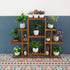 Carbonized Wooden Flower Rack Display Stand