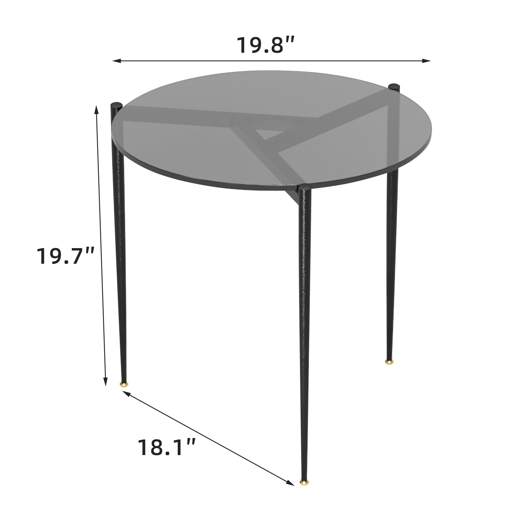 Round Tempered Glass Coffee Table