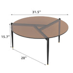 Round Tempered Glass Coffee Table